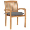 vidaXL Garden Chair Set of 2 Teak Solid Teak wood Standard Foldable - 2 of 4