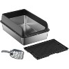Stainless Steel Cat Litter Box 6" Deep with Lid, Large Non-Stick Cat Box for Big Cats, Easy to Clean with Double Layer Litter Mat & Scoop - 3 of 4