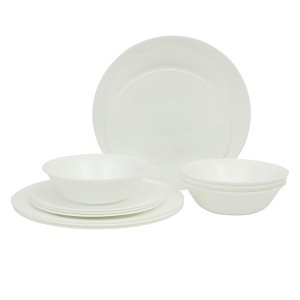 Gibson Home Vanilla Hills 12-Piece Opal Glass Dinnerware Set