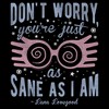 Men's Harry Potter Luna You’re Just As Sane as I Am Pull Over Hoodie - 2 of 4