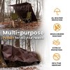 White Duck Tarp Poly Outdoor Multipurpose Heavy Duty Tarpaulin Cover, Waterproof 16 Mil for Roof, Camping, Patio, Brown - 4 of 4