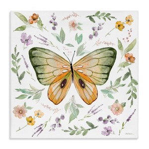 Stupell Industries 17"x17" Kids' Cottage Butterfly Botanicals Wall Art Unframed - 1 of 4