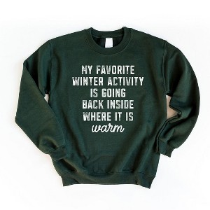 Simply Sage Market Women's Graphic Sweatshirt My Favorite Winter Activity - 1 of 2