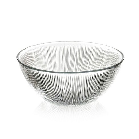 Slickblue 6.5 Deep Starburst Pattern Glass Bowl Microwave Oven Dishwasher Safe 1 Piece for Hot or Cold Food