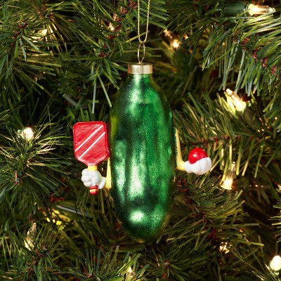 Glass Pickleball Christmas Tree Ornament Green - Wondershop™, 3 of 5