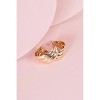 Slickblue Women's Fashion Earrings, Gold Twisted Triple Hoops, Trendy Statement Look, 1" Diameter - 3 of 4