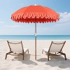 JONATHAN Y Horizon 6.5 ft. Scalloped Fringe Beach Umbrella w/ Tilt,Wind Vent,UV Protection,Carry Bag - 2 of 4