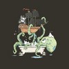 Junior's Design By Humans Kraken in the Tub By Handclones T-Shirt - 2 of 3