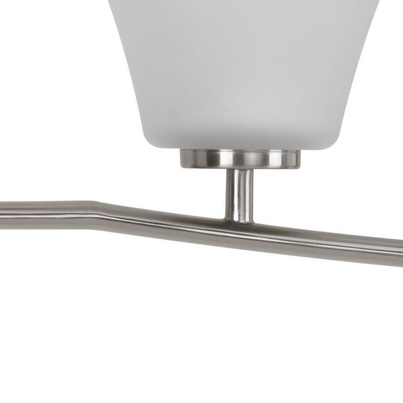 Progress Lighting, Nisse Collection, 4-Light Bath Vanity, Polished Nickel, Etched Opal Glass Shade, 2 of 6