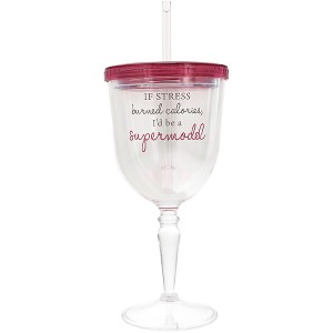 Pavilion Gift Company - Supermodel - 13 oz Acrylic Wine Tumbler - Drinkware - 1 of 4