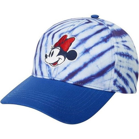 Disney Women’s Minnie Mouse Baseball Cap, Adult Mom Hat (Tie Dye Blue) - image 1 of 3