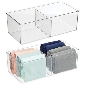 Mdesign Clarity Plastic Stackable Kitchen Storage Organizer With Pull Drawer  - 8 X 6 X 7.5, 4 Pack : Target