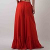 Breathable Polyester Wide Leg Flare Pants - Mid Rise & Casual Fit Cherie Code - 3 of 4