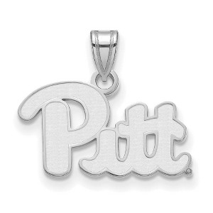 Black Bow Jewelry Sterling Silver Pittsburgh Panthers NCAA Small Pendant - 1 of 3