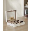 SONGMICS Watch Box, 10-Slot Watch Case with Large Glass Lid, Removable Watch Pillows, Watch Box Organizer, Father's Day Gifts - 3 of 4