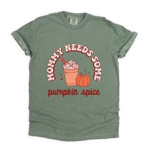 Simply Sage Market Retro Mommy Needs Some Pumpkin Spice Garment Dyed Tee - 1 of 4