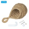 Unique Bargains Handmade Cotton Rope Natural Durable Space-Saving Hanging Basket 2 Pcs - 3 of 4