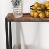 42.9-Inch Narrow Console Table with Storage Shelf, Industrial Rustic Brown Sofa & Entryway Table for Living Room, Hallway - 4 of 4