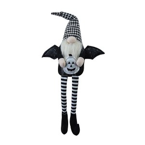 NAYSAYE Party Decoration and Accessories Fabric Sitting Gnome Figurine with Wings for Halloween Decor, Black and White, 4.3"*3.5"*23.5" - 1 of 4