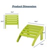 Aoodor Outdoor Adirondack Ottoman, HDPE Adirondack Chair Ottoman, Outdoor Patio Weather Resistant  for Patio, Porch, Backyard, Garden, Lawn, Deck - 3 of 4