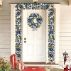 GAOMON Prelit Christmas Wreath for Front Door, 24" Large Outdoor Christmas Wreath, Battery Operated Lighted Xmas Wreaths - 2 of 4