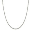 Black Bow Jewelry 2.75mm, Sterling Silver Solid Loose Rope Chain Necklace - 3 of 4