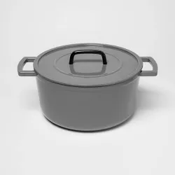 7qt Cast Iron Round Dutch Oven Gray - Threshold™