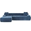 NicBex Couches for Living Room Modern Large L-Shape Modular Sectional Sofa Free Combination Upholstered 3-seater Sofa with Pillows - 2 of 4