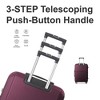 NAYSAYE Luggage ABS Hardshell 3 Piece Spinner Set with TSA Lock and Multi Position Handle for Travel, Purple, 21.06"*11.81"*30.31" - 4 of 4