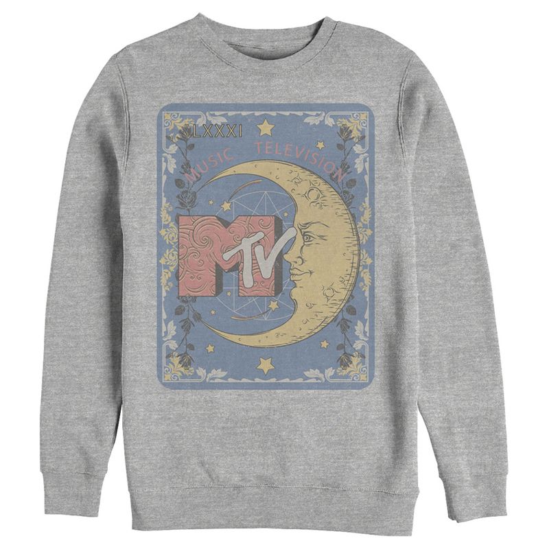 Men's MTV Moon Line Drawing Logo Sweatshirt, 1 of 4