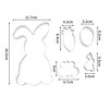 Unique Bargains Cookie Mould Cutter 5 Pcs Easter Cookie Mould Set Dishwasher Safe Stainless Steel Silver Tone 1 Set - 3 of 4