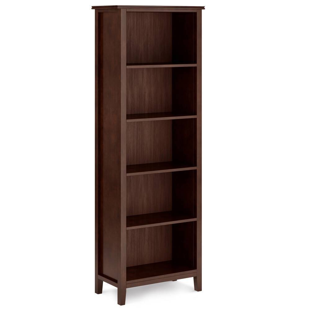 Photos - Wall Shelf 72" Stratford 5 Shelf Bookcase Russet Brown - WyndenHall: Modern Pine & Pl