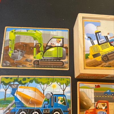  Melissa & Doug Construction Vehicles 4-in-1 Wooden Jigsaw  Puzzles in a Box (48 pcs) - FSC-Certified Materials : Melissa & Doug:  Everything Else