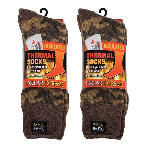 Polar Extreme Men's Insulated Thermal Socks with Fleece Lining Pack of 2