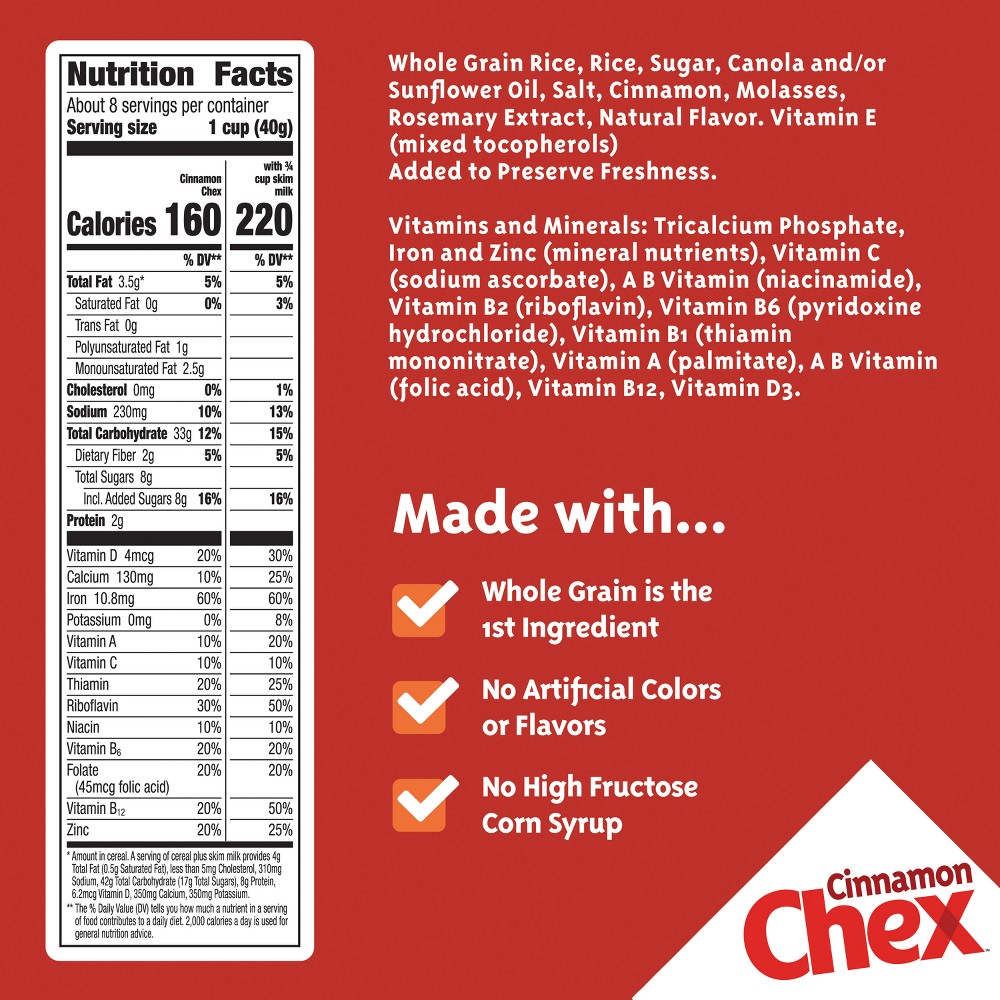 General Mills Cinnamon Chex package