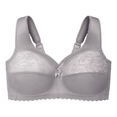 thumbnail image 2 of Glamorise Womens Magiclift Moisture Control Wirefree Bra 1064 Gray Heather 44f 2 of 10
