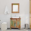 vidaXL Bathroom Vanity Cabinet with Mirror, Wooden Bathroom Furniture Set, Bathroom Sink Cabinet with Mirror, Reclaimed Solid Wood - 3 of 4