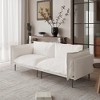 WJShome Velvet Modular Sectional Couch, 74" Modern 2-Seater Sofa with Removable Cushions For Livingroom - 2 of 4