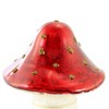 8.0 Inch Red Mushroom W/Gold Dots Shroom Holiday Festive Decorative Sculptures - 2 of 3