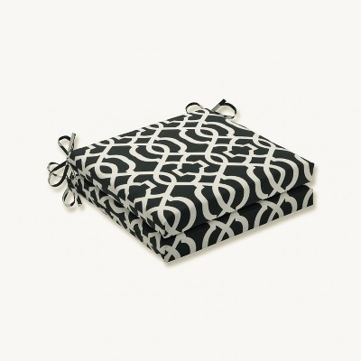 New Geometric 2pc Indoor/Outdoor Squared Corners Seat Cushion - Pillow Perfect
