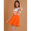 INSPIRE CHIC Women's Pleated A-Line Elastic Waist Mini Braces Suspender Skirt - 4 of 4