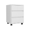 Three Drawers Bang, Filing Cabinet, Roller Blade Glide, White Finish - 3 of 4