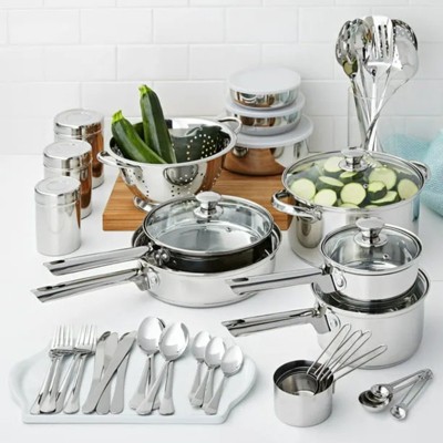 LunaLulinlk Stainless Steel Cookware and Kitchen Combo Set - Complete Your Culinary Arsenal!