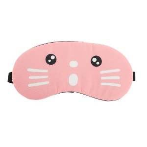 Unique Bargains Portable Cat Adjustable Eye Mask Pink 1 Pc - 1 of 3