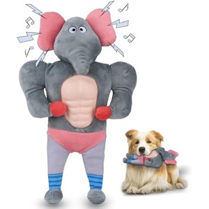 Squeaky Dog Toys, Plush Stuffed Large Dog Toy with Crinkle Paper, Teeth Cleaning Toys for Samll to Large Dogs - 1 of 1