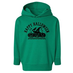 The Juniper Shop Happy Halloween Arch Distressed Toddler Hoodie - 1 of 4