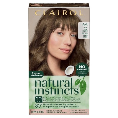 Natural Instincts Clairol Demi-Permanent Hair Color - 6A Light Cool Brown, Tweed - 1 Kit