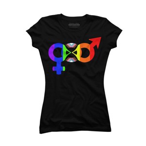 Adult Design By Humans Unified Pride Symbol Rainbow By T-Shirt - 1 of 2