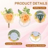 Unique Bargains Rose Wrist Corsage and Boutonnieres Fabric Adjustable Artificial Flowers 4 Pcs - 3 of 4