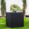 Rosemead Home & Garden, Inc. Square Concrete Outdoor Planter Pot Black 10"x10" - 2 of 4